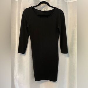 Forever 21 Elegant Black Long Sleeve Dress